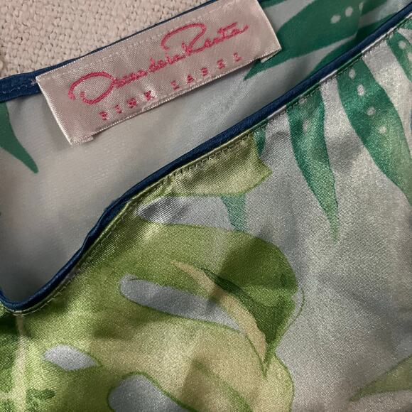 Vintage Oscar De La Renta Pink Label Silky Slip Dress Night Gown Floral Size S-M - Picture 5 of 6